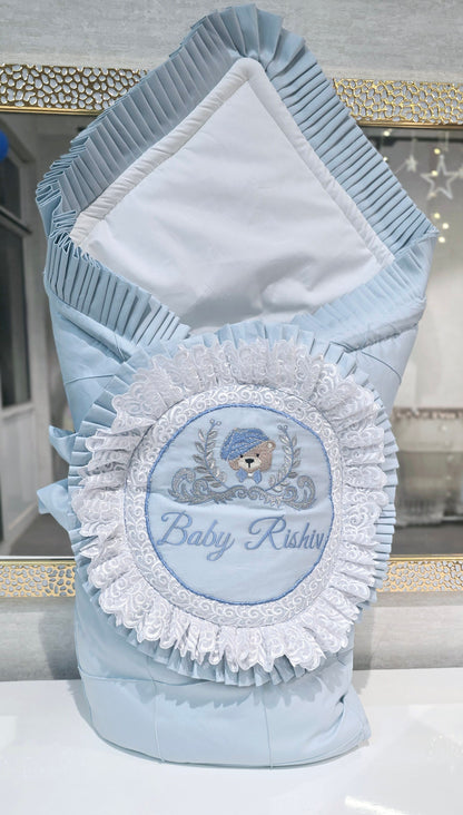 Blue Teddy Lace Wrap